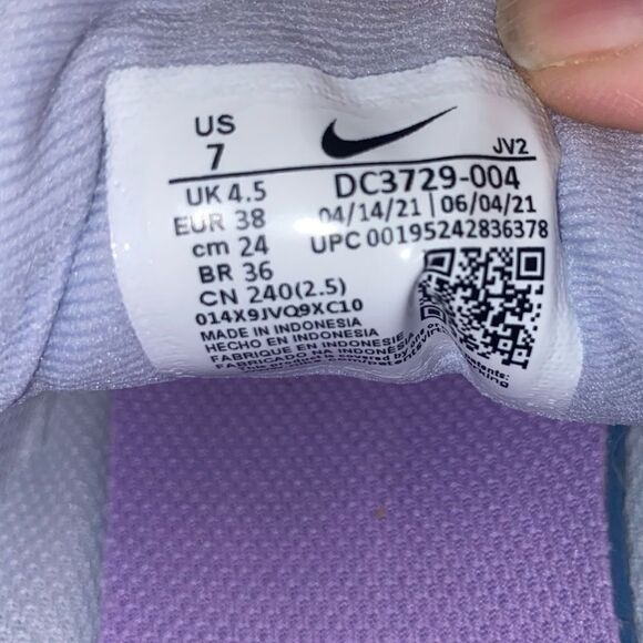 Nike Wm’s Sz 7 Gray Purple Revolution 6 Next Nature Running Shoes Sneakers - Picture 7 of 7